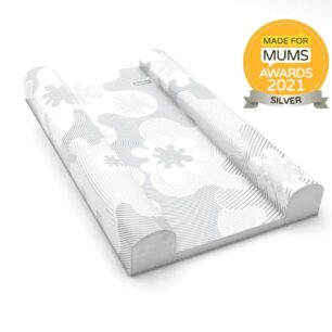 BabyDam Anti Roll changing mat in Grey. SuperSnug anti-roll change mat was a Made for Mums Silver Award winner