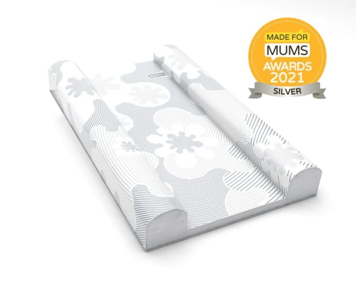 BabyDam Anti Roll changing mat in Grey. SuperSnug anti-roll change mat was a Made for Mums Silver Award winner